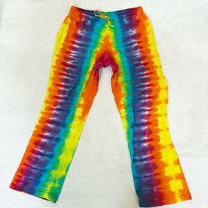 Peace Frogs Rainbow Tie Dye Vintage 100% Cotton Lounge Pants - Women’s US SM